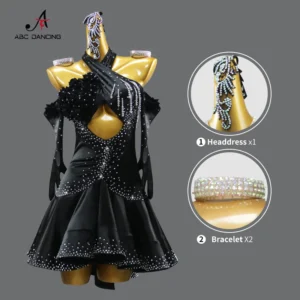Dance Dress For Woman New Girls Latin Competition Costume Womens Suit Adult Sta